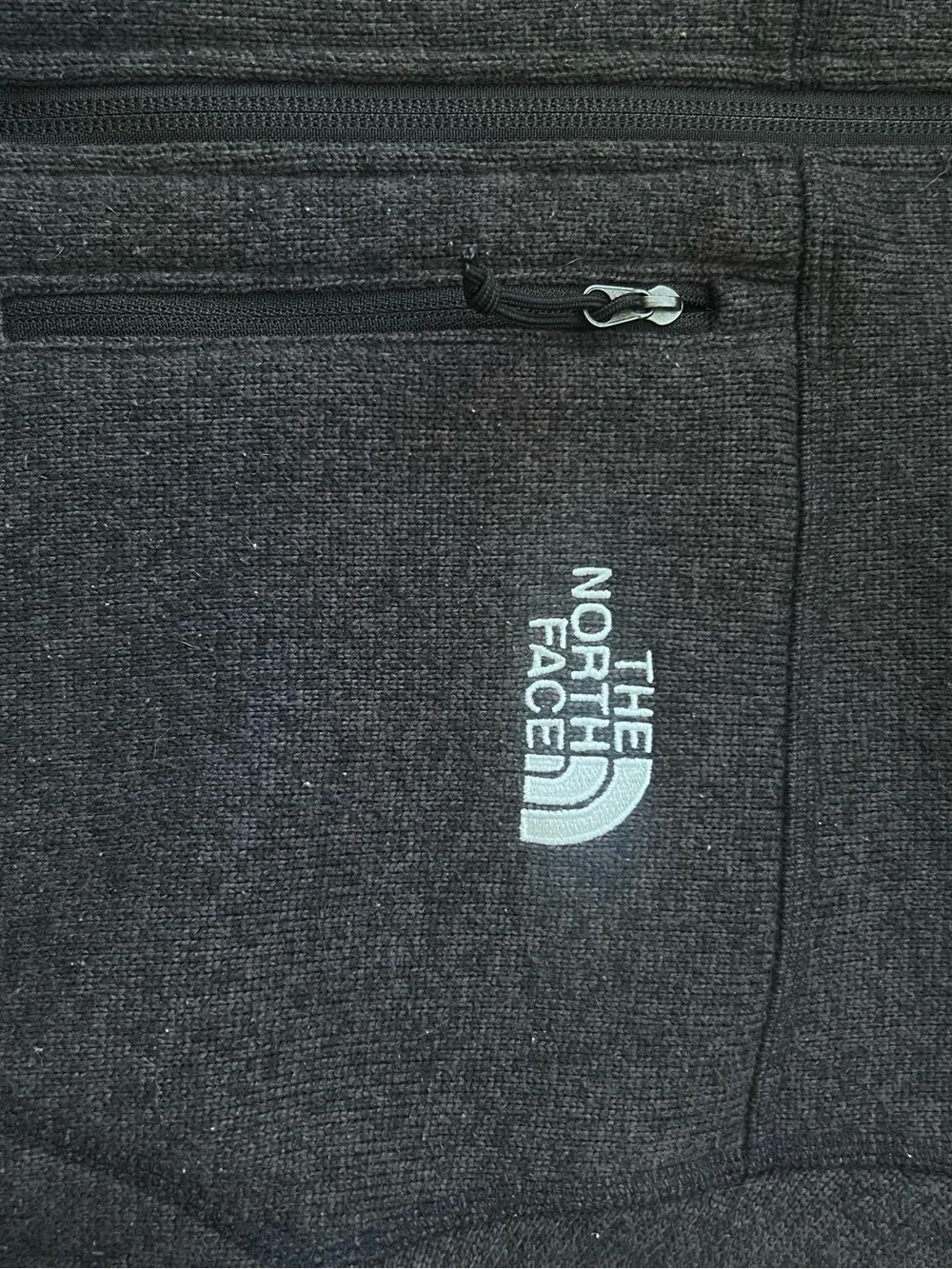 The North Face Dark grey  Fleece Pullover with Chest Zip Pocket Large